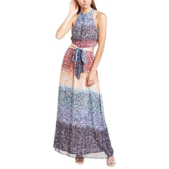 julia jordan | Dresses | New Julia Jordan Multicolor Dot Chiffon Maxi Dress  Size 2 | Poshmark